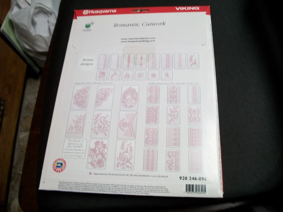 Husqvarna Viking Romantic Cutwork Embroidery 219 set 920 246-096 - Image 2 of 2