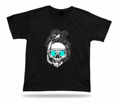 Skelett Schnorchel Gang Moster Blumenmuster Toll T-Shirt Design Spezial Geschenk