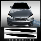 For 2003-2008 Toyota Corolla Headlight Eyelid Set Trim Overlay Decals - Matte