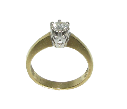 Mujer 18ct 18Carat Oro Anillo Solitario Diamante de Compromiso GB Talla L - Imagen 2 de 8