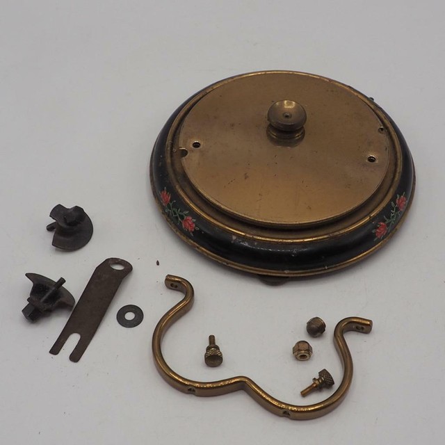 Anniversary Clock Schatz JUM 7 400 Day Brass Legs and Base Parts