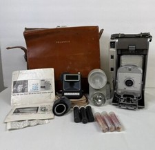 Vintage Polaroid High Speed Land Camera Model The 800 W/ Accesories  Case Decor