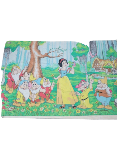 Vintage Exclusive Disney Snow White 7 Dwarfs Bath Beach Towel 100% Cotton 60x32 - Afbeelding 1 van 7