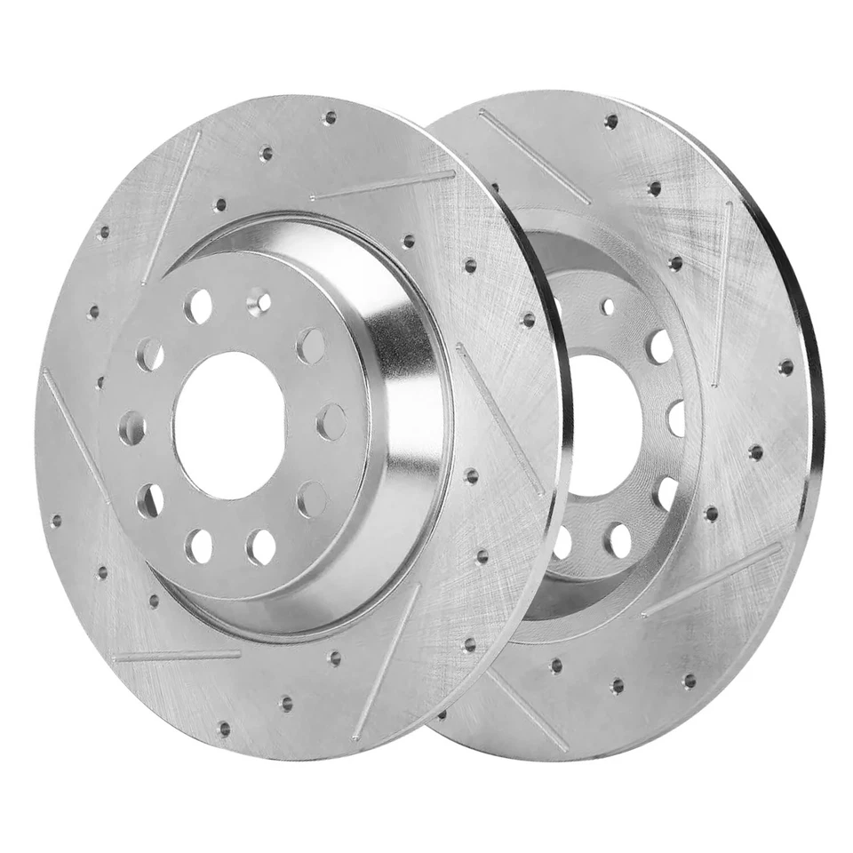 Rotores de freno de disco perforados traseros para Audi Q3 TT Quattro Volkswagen Jetta Tiguan Foto 3 de 4