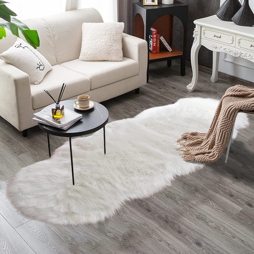 Latepis Faux Fur Sheepskin Area Rugs Soft Shaggy Carpet for Living Room Bedroom - Picture 129 of 219