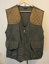 Mount'n Prairie Mens Size Large Green Brown Shooting Hunting Vest