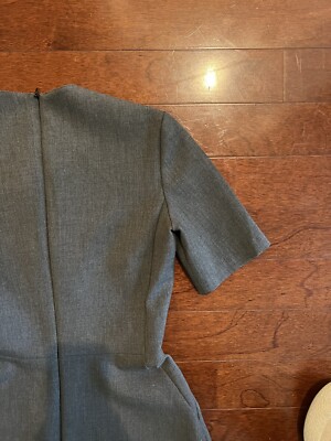 knee length dresses for ladies ZARA. Grey midi dress with textured opening. Size XS – Hibuy market main image 0