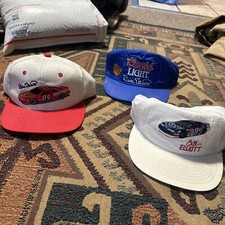 Vintage Hat Lot Bill Elliot SnapBack 3 Vtg 90s