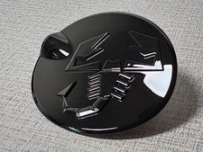 UK STOCK HQ FIAT NEW GLOSS BLACK PETROL GAS FUEL CAP COVER TRIM 500 595 ABARTH