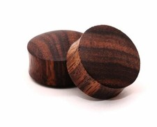 Pair Of Wood Plugstunnels Sono Tamarind Teak Bamboo Plugs Organic Gauges