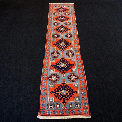 Orient Teppich Milas 272 x 61 cm Melas Kars Läufer Türkisch Handgeknüpft Runner - Bild 1 von 4
