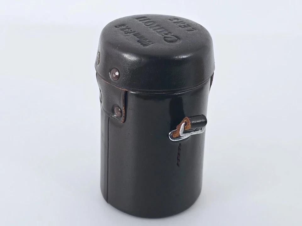 🌸[Excelente+++++] Estuche de lente de cuero marrón Canon para 100 mm F3,5 L39 de Japón Foto 3 de 4