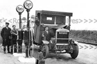 Bcf-41 Thornycroft Lorry, Pratts Petrol Pumps, Worcester, Worcestershire. Photo