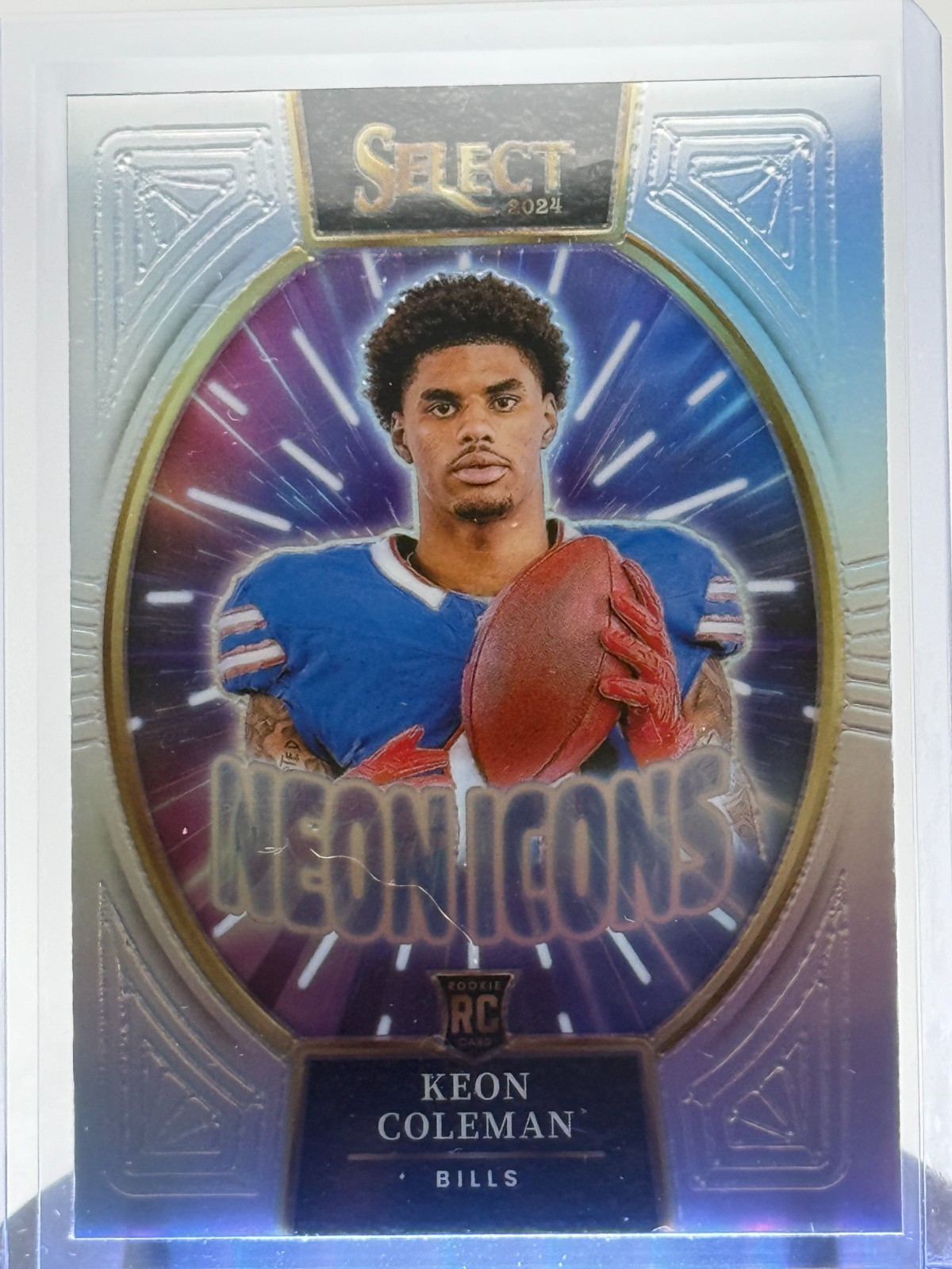 2024 Panini Select - Neon Icons Keon Coleman Silver Prizm (RC)