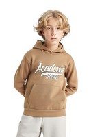 DeFacto Hoodie Jungen - Jungen Kapuzenpullover (Brown,8/9 Y)