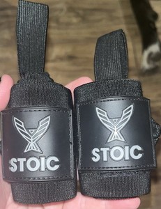 Stoic Weightlifting Wrist Straps Black