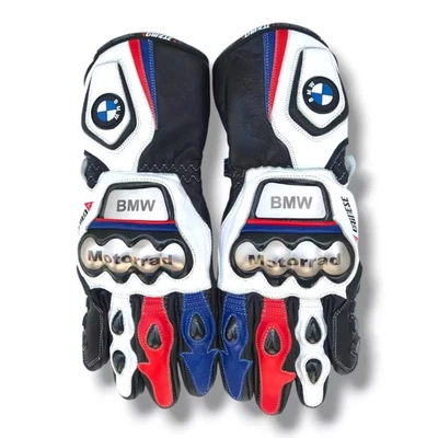 Gants de Moto en Cuir Hommes MOTOGP Courses Cuir de Vachette Motard Gants CE - Photo 1/2