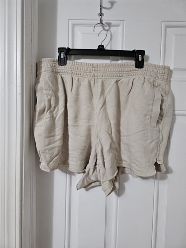WOMENS AERIE XL SWEATSHORTS POCKETS WORN ONCE Beige