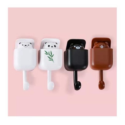 Cute Peek-A-Boo Hooks, Adhesive, Pop up Cat Bear Animal Decorative for Boys G...