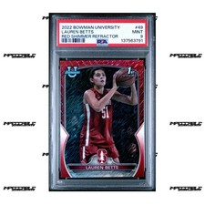 2022-23 Bowman U Chrome - Red Shimmer #49 Lauren Betts Rookie 1/10 PSA 9