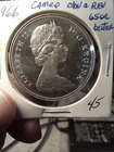 Antique Vintage 1966 Canadian Silver Dollar Cameo Obv And Reverse 65 Or Better