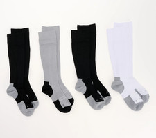 Tommie Copper 4 Pack ErgoFit Compression OTC Socks Basic - Small