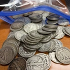 Bag of 100 50c 90% Silver Walking Liberty Half Dollars