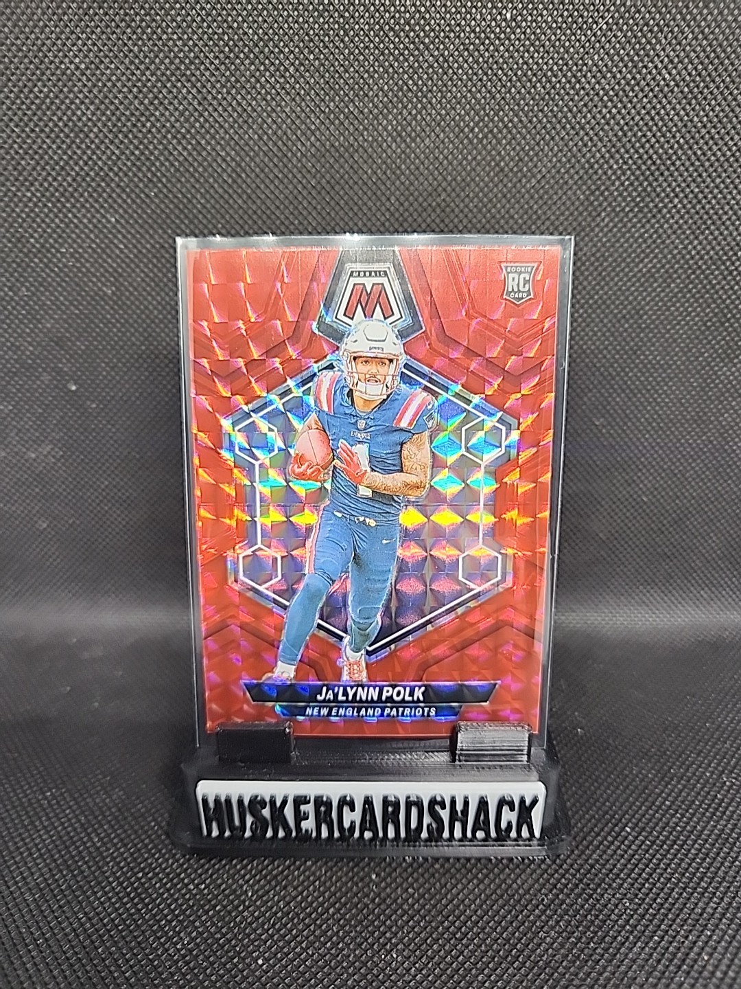 2024 Panini Mosaic - Rookies Ja'Lynn Polk #337 Red Mosaic Prizm (RC)
