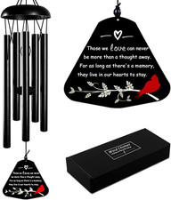 Sympathy Wind Chimes for Loss of Loved One, 30'' Cardinal Wind Chimes for Outsid
