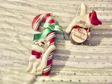 (2) Vintage Russ FANCY FEAST Cat Ornaments