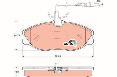 GDB1194 TRW Brake Pad Set, Disc Brake for Peugeot