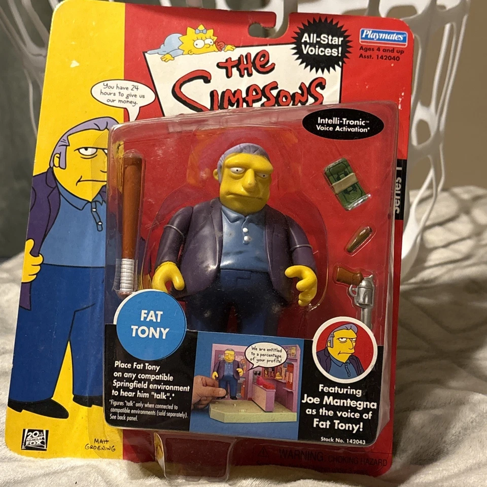 Figura de acción de Los Simpson Playmates Fat Tony en caja serie 1 Foto 2 de 4