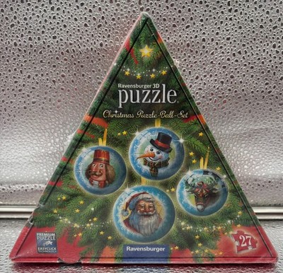 Ravensburger 3D Puzzle Christmas Puzzle Ball Set 4 Puzzles w/ 27 pieces each NEW