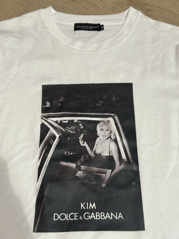 Kim Kardashion X Dolce Gabbana D&G Collab T Shirt Size 50 L Large White Top - Image 2 of 4