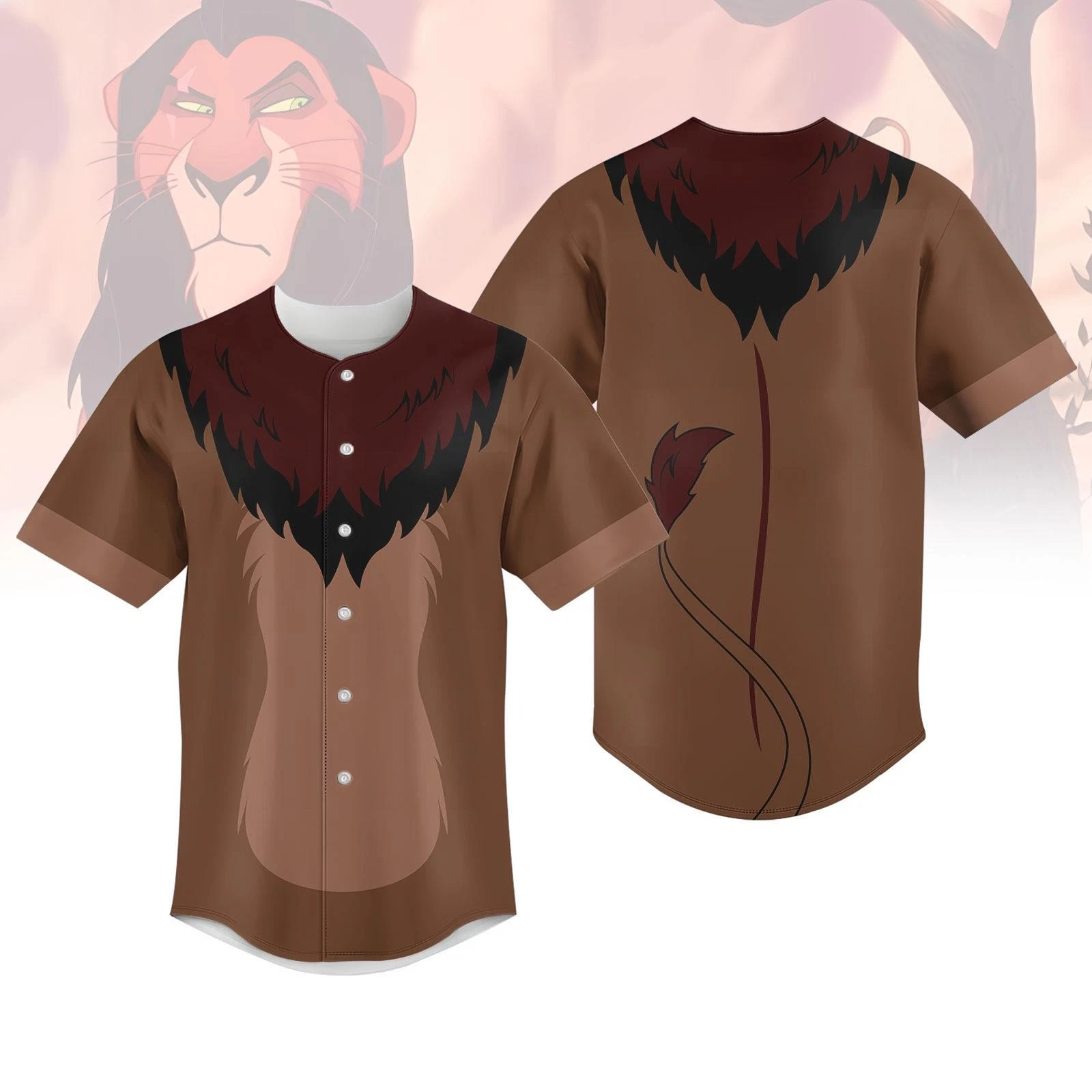 Scar The Lion King Cosplay Baseball Jersey Shirt