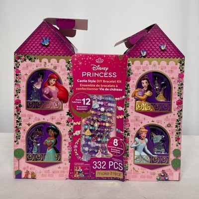 Make It Real Disney Princess Castle Style DIY Bracelet Making Kit 332 Pieces NEW