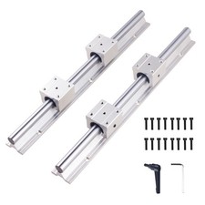 2Pcs SBR16 L300-2000mm Linear Rail Silde Guide Shaft  4Pcs SBR16UU Block