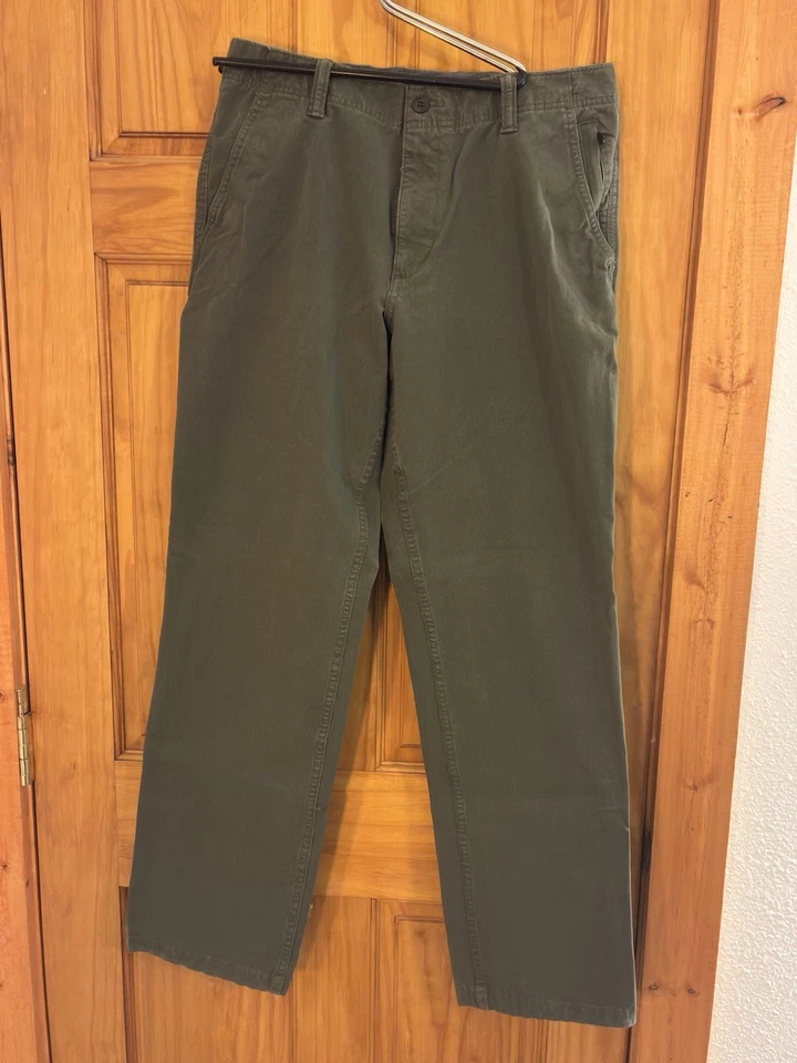 3 пары мужских докеров: хаки зеленый и синий 32x30 саржа хлопок - Изображение 4 из 4