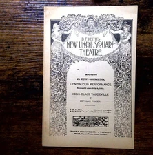 2258----1904 B.F. Keith's New Union Square Theatre vaudeville program