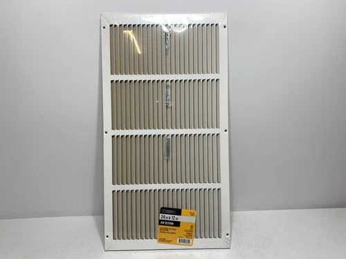 Everbilt 494707 Air Return Grill Paintable Steel White 24" x 12"