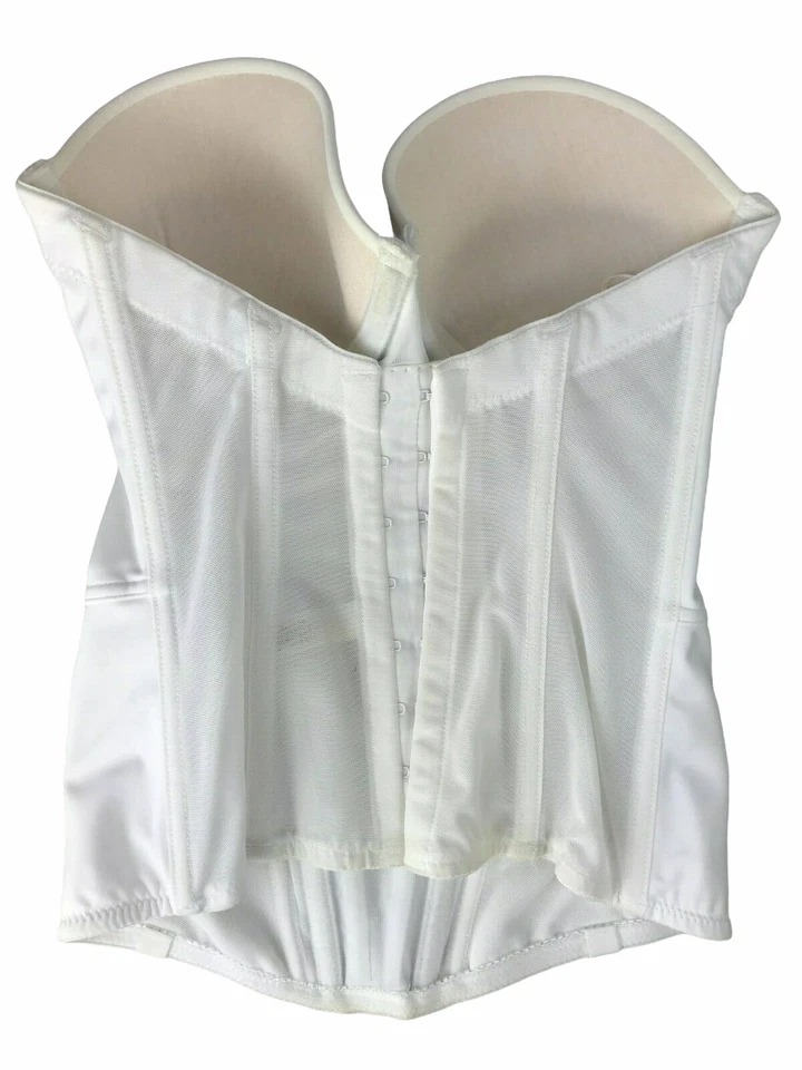 Felina Lencería Corsé Sin Tirantes Sujetador Push Up Bustier Mujer 32C Blanco.  Marfil. Foto 2 de 4
