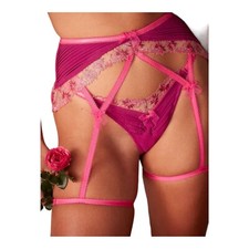 For Love Lemons Ophelie Garter Belt Pink New XXS