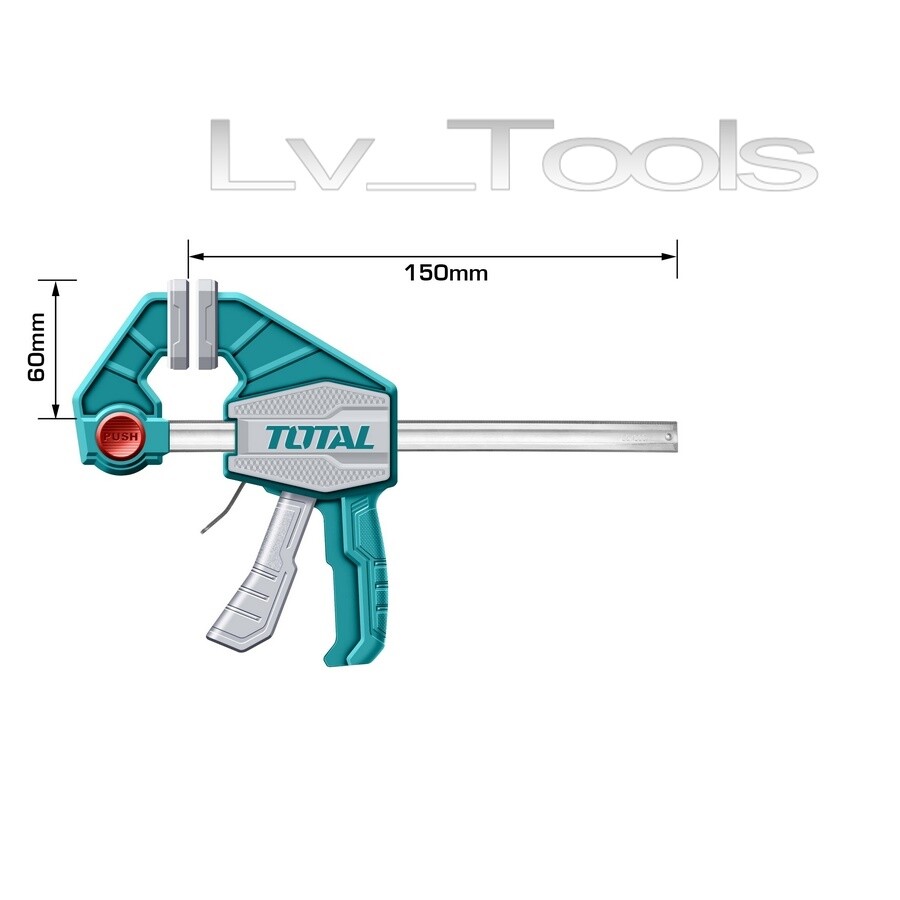 MORSETTO STRETTOIO FALEGNAME SERRAGGIO SGANCIO RAPIDO 150mm TOTAL