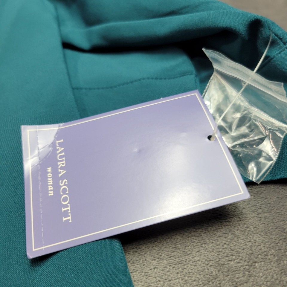 Laura Scott Womens Plus Military Blouse Deep Teal 18/20W ButtonDown eBay