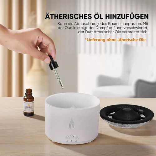 Vulkan Luftbefeuchter Flammen Aroma Diffusor Ultraschall Ätherisches Öl Diffusor - Bild 8 von 12