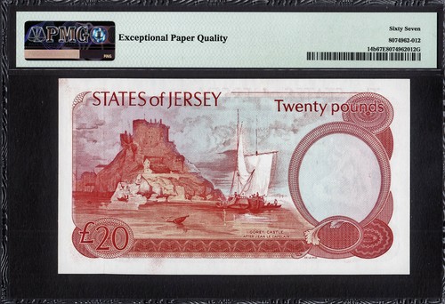 Jersey 20 Pounds QEII Pick-14b ND (1976-88) SUPERB GEM UNC PMG 67 EPQ - Picture 2 of 2