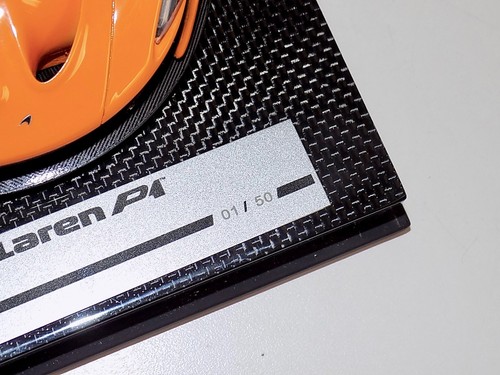 1/18 Tecnomodel McLaren P1 en papaya naranja ruedas negras #01 de 50 carbono - Imagen 3 de 8