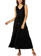 C Wonder by Christian Siriano Tiered Maxi Dress Black