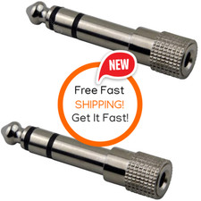 2 Pack Pig Hog PA-ST35T Solutions - 3.5mm F - 1/4" M Stereo Adapter - NEW