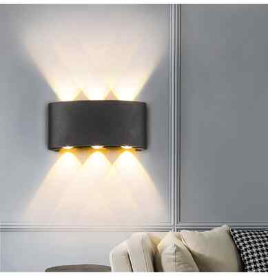 Applique Led Tondo Bianco Da Parete Esterno Interno Impermeabile Lampada Luce Fredda Naturale Calda - Foto 4